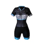 Macaquinho de Ciclismo Be Fast Bikes forro em gel - Feminino PRETO