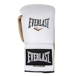 Luvas de Boxe Everlast Powerlock Amarração 16 OZ - Adulto BRANCO/OURO