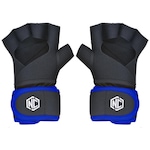 Luvas para Academia NC Extreme Punho em Neoprene - Adulto PRETO/AZUL