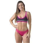 Sunkini Kauna Swim Pro Line - Feminino PRETO/ROSA