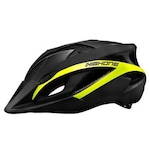 Capacete para Bike High One Win com led - Adulto Preto/Amarelo Fluor