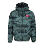 Jaqueta New Era Corta Vento Windbreaker Military Full Print - Masculino VERDE