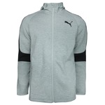 Jaqueta com Capuz Moletom Puma Evostripe Core Fz Hoodie - Masculina CINZA/PRETO