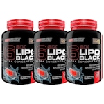 Kit Termogênico Bodybuilders Lipo 6 Black - 120caps - 3 unidades Natural