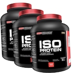 Kit Whey Protein Isolado Bodybuilders - Morango - 2kg - 3 potes Morango