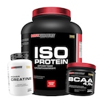 Kit Bodybuilders Whey Protein Isolado Chocolate 2kg + BCAA 4.5 250g + Creatina 300g Chocolate