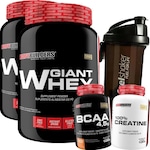 Kit 2x Whey Protein 900g Chocolate + BCAA 100g + Creatina 100g + Fuel Shaker - Bodybuilders Chocolate