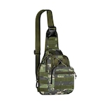 Bolsa de Ombro Br Force Patrulha Tática Militar - 7 Litros VERDE ESC/VERDE CLA