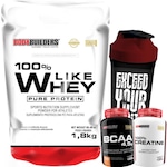 Kit 100% Whey Protein 1,8kg Baunilha + Creatina + Bcaa + Coqueteleira - Bodybuilders Baunilha