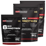 Kit 2x Whey Protein Six Morango 2kg + 1x Whey Protein Six Morango 900g - Bodybuilders Morango + Morango