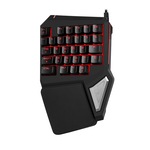 Teclado Gamer Semi Mecânico Warrior One Hand Drugi com Luz de LED TC238 PRETO