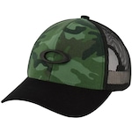 Boné Aba Curva Oakley Metal Ellipse Trucker Hat Camo - Snapback - Adulto VERDE