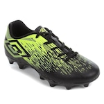 Chuteira de Campo Umbro Acid Jr II - Infantil PRETO/VERDE