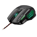 Mouse Gamer Warrior Rayner 3200DPI 7 Botoes QuickFire - MO207 - Warrior PRETO