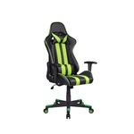 Cadeira Gamer Pelegrin em Couro PU Reclinável PEL-3013 PRETO/VERDE