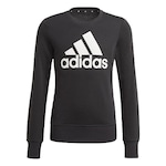 Moletom sem Capuz adidas Logo - Infantil PRETO