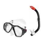 Kit Mergulho Máscara e Snorkel Atrio ES366 - Adulto PRETO