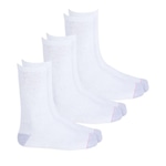 Kit Meias Hanes Cano Médio 5184 - 3 Pares - 37 a 44 - Unissex BRANCO