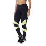 Calça Legging Orbis Fitness Suplex Detalhe Cirre e Tela Cós Alto - Feminina VERDE