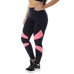 Calça Legging Orbis Fitness Suplex Detalhe Cirre e Tela Cós Alto - Feminina ROSA