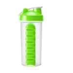 Garrafa Squeeze Gold Sports Mixer e Porta Comprimido - 750ml VERDE