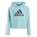 Agasalho com Capuz adidas Cropped - Infantil AZUL