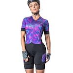 Macaquinho Poker Ciclismo Harpy - Feminino PRETO/ROXO