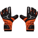 Luva Goleiro Three Stars Titan Campo - Adulto PRETO/LARANJA