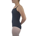 Collant para Ballet Ritmus Alças Finas Cinthia - Adulto PRETO