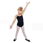 Collant para Ballet Ritmus Alças Finas Cinthia - Infantil PRETO