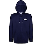 Jaqueta com Capuz Puma Ess Small Logo Fz - Masculina AZUL ESC/BRANCO