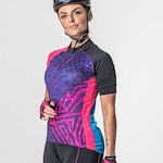 Camisa de Ciclismo Poker Zíper Parcial Root - Feminina ROXO