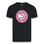 Camiseta New Era Plus Size Regular Manga Curta Atlanta Hawks Logo - Masculino PRETO