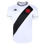 Camisa Kappa Vasco Oficial II 2020 Plus Size - Masculina BRANCO/PRETO