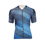 Camisa de Ciclismo Trinys - Masculina AZUL/PRETO