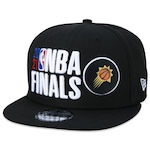 Boné Aba Reta New Era 9Fifty Phoenix Suns NBA Finals Oficial de Quadra 2021 - Snapback - Adulto PRETO