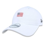 Boné Aba Curva New Era 920 Mini Flag EUA - Strapback - Adulto BRANCO