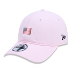 Boné Aba Curva New Era 920 Mini Flag EUA - Strapback - Adulto ROSA