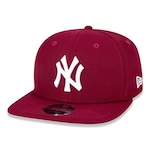 Boné Aba Reta New Era New York Yankees 950 White On Cardinal MLB - Snapback - Adulto VINHO