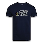 Camiseta New Era Utah Jazz Basic Logo NBA - Masculina AZUL ESCURO