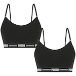 Kit Tops Fitness Puma Modal Stretch - 2 unidades - Feminino PRETO