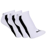 Meia Puma Logo - Adulto - 3 Pares BRANCO/PRETO