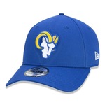 Boné Aba Curva New Era Los Angeles Rams 940 Basic Novo Logo - Snapback - Adulto AZUL/BRANCO