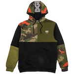 Blusão de Moletom com Capuz DGK Fusion Pullover - Masculino Vermelho/Laranja Esc