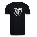 Camiseta New Era Masculina Las Vegas Raiders Logo Time NFL PRETO