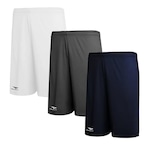 Calção Penalty X - Masculina - 3 Unidades BRANCO/CINZA ESC