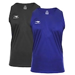 Kit de Camiseta Regata Penalty X - Masculina - 2 Unids PRETO/AZUL