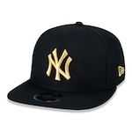 Boné Aba Reta New Era 950 Original Fit MLB New York Yankees 29928 - Snapback - Adulto OURO/PRETO