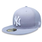 Boné Aba Reta New Era New York Yankees 5950 - Fechado - Adulto BRANCO/CINZA