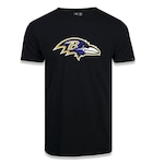 Camiseta New Era Baltimore Ravens Logo Time NFL - Masculina PRETO